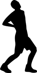 silhouette , rückenschmerzen , mann , schmerzen , schwarz , krampf , erschöpft , verletzt , isoliert , hexenschuss , beruf , schmerz , schmerzhafte , pose , posiert stehend , leiden , läufer , football spieler